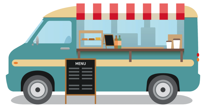 キッチンカーのイラスト