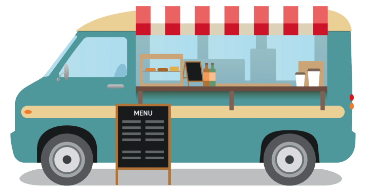 キッチンカーのイラスト